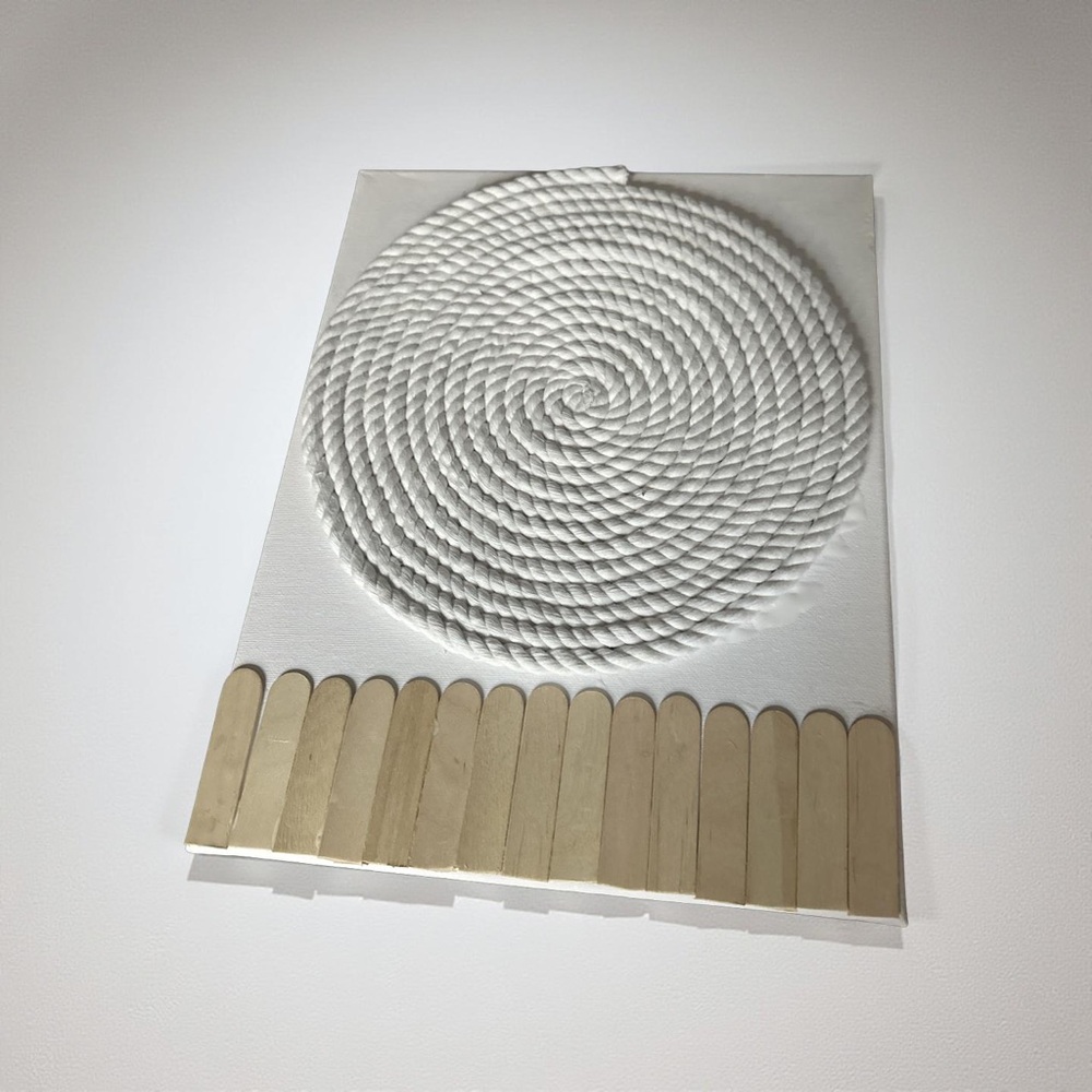 Craft White and Tan Textured Wall Art